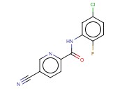 N-(5-CHLORO-2-FLUOROPHENYL)-5-<span class='lighter'>CYANOPYRIDINE</span>-2-CARBOXAMIDE