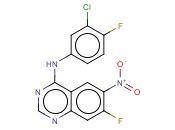 N-(3-<span class='lighter'>CHLORO-4-FLUOROPHENYL</span>)-7-<span class='lighter'>FLUORO</span>-6-NITROQUINAZOLIN-4-AMINE