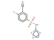 3-CYANO-4-FLUORO-N-(1,2,4-THIADIAZOL-5-YL)BENZENE-SULFONAMIDE