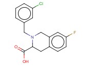 2-[(3-CHLOROPHENYL)METHYL]-7-FLUORO-1,2,3,4-TETRAHYDRO-3-ISOQUINOLINECARBOXYLIC ACID