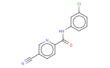 N-(3-CHLOROPHENYL)-5-<span class='lighter'>CYANOPYRIDINE</span>-2-CARBOXAMIDE