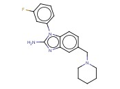 1-(3-FLUOROPHENYL)-5-[(PIPERIDIN-1-YL)METHYL]-1H-BENZIMIDAZOL-2-AMINE