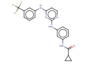 环丙甲酰胺,N-[3-[[4-[[3-(三氟甲基)苯基]<span class='lighter'>氨基</span>]-2-<span class='lighter'>嘧啶</span>基]<span class='lighter'>氨基</span>]苯基]-