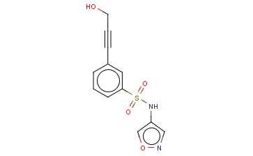 3-(3-HYDROXYPROP-1-YN-1-YL)-N-(1,2-OXAZOL-4-YL)BENZENE-1-SULFONAMIDE