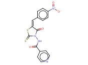 N-(5-((4-NITROPHENYL)METHYLENE)-4-OXO-2-THIOXO-3-THIAZOLIDINYL)-4-PYRIDINECARBOXAMIDE