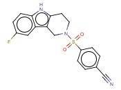 4-[(8-FLUORO-2,3,4,5-TETRAHYDRO-1H-PYRIDO[4,3-B]INDOL-2-YL)SULFONYL]BENZONITRILE