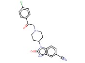 1-(1-(2-(4-CHLOROPHENYL)-2-OXOETHYL)PIPERIDIN-4-YL)-2-OXO-2,3-DIHYDRO-1H-BENZO[D]IMIDAZOLE-5-CARBONITRILE