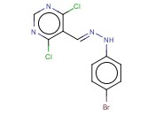 (E)-5-((2-(4-BROMOPHENYL)HYDRAZONO)METHYL)-4,6-DICHLOROPYRIMIDINE