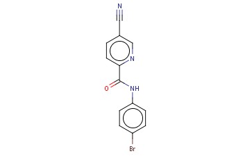 N-(4-BROMOPHENYL)-5-<span class='lighter'>CYANOPYRIDINE</span>-2-CARBOXAMIDE
