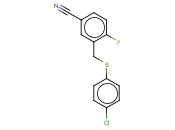 3-([(4-CHLOROPHENYL)SULFANYL]METHYL)-<span class='lighter'>4-FLUOROBENZONITRILE</span>
