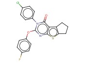 3-(4-CHLOROPHENYL)-2-(4-FLUOROPHENOXY)-6,7-DIHYDRO-3H-CYCLOPENTA[4,5]THIENO[2,3-D]PYRIMIDIN-4(5H)-ONE