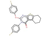 2-(4-FLUOROPHENOXY)-3-(4-FLUOROPHENYL)-5,6,7,8-TETRAHYDROBENZO[4,5]THIENO[2,3-D]PYRIMIDIN-4(3H)-ONE