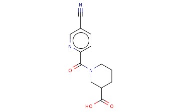 1-(5-<span class='lighter'>CYANOPYRIDINE</span>-2-CARBONYL)PIPERIDINE-3-CARBOXYLIC ACID