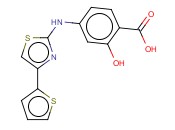 4-(4-(THIOPHEN-2-<span class='lighter'>YL</span>)THIAZOL-2-YL<span class='lighter'>AMINO</span>)-2-HYDROXYBENZOIC ACID