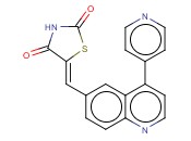 (5Z)-5-[[4-(4-<span class='lighter'>吡啶基</span>)-6-喹啉<span class='lighter'>基</span>]亚<span class='lighter'>甲基</span>]-2,4-噻唑烷二酮