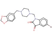1-[[4-(1,3-BENZODIOXOL-5-YLMETHYL)PIPERAZIN-1-YL]METHYL]-5-<span class='lighter'>BROMOINDOLE</span>-2,3-DIONE