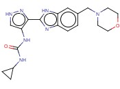 1-环丙基-3-(3-(5-(<span class='lighter'>吗</span><span class='lighter'>啉</span>甲基)-1H-苯并[d]咪唑-2-<span class='lighter'>基</span>)-1H-吡唑-4-<span class='lighter'>基</span>)脲
