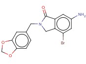 1H-ISOINDOL-1-ONE,6-AMINO-2-(1,3-BENZODIOXOL-5-YLMETHYL)-4-BROMO-2,3-DIHYDRO-