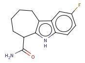 2-FLUORO-5,6,7,8,9,10-HEXAHYDRO-CYCLOHEPTA[B]INDOLE-6-CARBOXYLIC ACID AMIDE