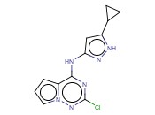 2-CHLORO-N-(5-CYCLOPROPYL-1H-PYRAZOL-3-YL)PYRROLO-[2,1-F][1,2,4]TRIAZIN-4-AMINE