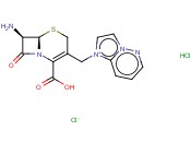 1-[[(6R,7R)-7-氨基-2-羧基-8-氧代-5-硫<span class='lighter'>杂</span>-1-<span class='lighter'>氮</span><span class='lighter'>杂</span>双<span class='lighter'>环</span>[4.2.0]辛-2-烯-3-基]甲基]咪唑并[1,2-b]哒嗪二<span class='lighter'>盐酸盐</span>