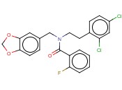 BENZAMIDE, N-(1,3-BENZODIOXOL-5-YLMETHYL)-N-[2-(2,4-DICHLOROPHENYL)ETHYL]-2-FLUORO-