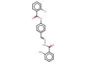 4-(2-(2-HYDROXYBENZOYL)CARBOHYDRAZONOYL)PHENYL <span class='lighter'>2-CHLOROBENZOATE</span>