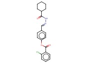 4-(2-(CYCLOHEXYLCARBONYL)CARBOHYDRAZONOYL)PHENYL <span class='lighter'>2-CHLOROBENZOATE</span>