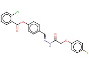 4-(2-((4-FLUOROPHENOXY)ACETYL)CARBOHYDRAZONOYL)PHENYL <span class='lighter'>2-CHLOROBENZOATE</span>