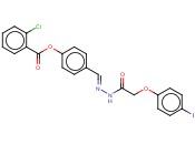 [4-[(E)-[[2-(4-IODOPHENOXY)ACETYL]HYDRAZINYLIDENE]METHYL]PHENYL]-<span class='lighter'>2-CHLOROBENZOATE</span>