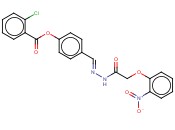 4-(2-((2-NITROPHENOXY)ACETYL)CARBOHYDRAZONOYL)PHENYL <span class='lighter'>2-CHLOROBENZOATE</span>