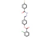 4-(2-(4-FLUOROBENZOYL)CARBOHYDRAZONOYL)PHENYL <span class='lighter'>2-CHLOROBENZOATE</span>
