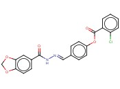 4-(2-(1,3-BENZODIOXOL-5-YLCARBONYL)CARBOHYDRAZONOYL)PHENYL <span class='lighter'>2-CHLOROBENZOATE</span>