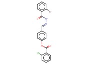 4-(2-(2-BROMOBENZOYL)CARBOHYDRAZONOYL)PHENYL <span class='lighter'>2-CHLOROBENZOATE</span>