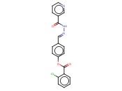 4-(2-(3-PYRIDINYLCARBONYL)CARBOHYDRAZONOYL)PHENYL <span class='lighter'>2-CHLOROBENZOATE</span>
