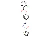 4-(2-(2-THIENYLCARBONYL)CARBOHYDRAZONOYL)PHENYL <span class='lighter'>2-CHLOROBENZOATE</span>