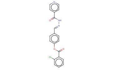4-(2-ISONICOTINOYLCARBOHYDRAZONOYL)PHENYL <span class='lighter'>2-CHLOROBENZOATE</span>