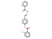 4-(2-(2-PYRAZINYLCARBONYL)CARBOHYDRAZONOYL)PHENYL <span class='lighter'>2-CHLOROBENZOATE</span>