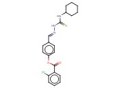 4-(2-((CYCLOHEXYLAMINO)CARBOTHIOYL)CARBOHYDRAZONOYL)PHENYL <span class='lighter'>2-CHLOROBENZOATE</span>