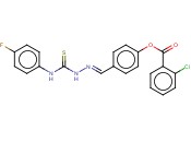 4-(2-((4-FLUOROANILINO)CARBOTHIOYL)CARBOHYDRAZONOYL)PHENYL <span class='lighter'>2-CHLOROBENZOATE</span>