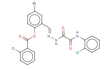 4-BR-2-(2-((2-CHLOROANILINO)(OXO)ACETYL)CARBOHYDRAZONOYL)PHENYL 2-CHLOROBENZOATE