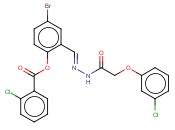 4-BROMO-2-(2-((3-CHLOROPHENOXY)ACETYL)CARBOHYDRAZONOYL)PHENYL <span class='lighter'>2-CHLOROBENZOATE</span>