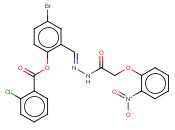 4-BROMO-2-(2-((2-NITROPHENOXY)ACETYL)CARBOHYDRAZONOYL)PHENYL <span class='lighter'>2-CHLOROBENZOATE</span>