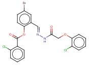 4-BROMO-2-(2-((2-CHLOROPHENOXY)ACETYL)CARBOHYDRAZONOYL)PHENYL <span class='lighter'>2-CHLOROBENZOATE</span>