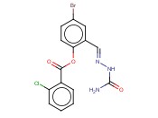 2-(2-(AMINOCARBONYL)CARBOHYDRAZONOYL)-4-BROMOPHENYL <span class='lighter'>2-CHLOROBENZOATE</span>