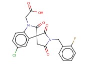 5-CHLORO-1'-[(2-FLUOROPHENYL)METHYL]-2,2',5'-TRIOXO-SPIRO[3H-INDOLE-3,3'-PYRROLIDINE-1(2H)]-ACETIC ACID