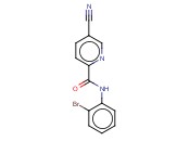 N-(2-BROMOPHENYL)-5-<span class='lighter'>CYANOPYRIDINE</span>-2-CARBOXAMIDE