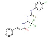 3-PHENYL-N-(2,2,2-TRICHLORO-1-((((4-CHLOROPHENYL)AMINO)CARBONOTHIOYL)AMINO)ETHYL)ACRYLAMIDE