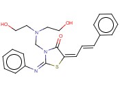 4-噻唑烷酮,3-((<span class='lighter'>二</span>(2-羟基乙基)<span class='lighter'>氨基</span>)<span class='lighter'>甲基</span>)-5-<span class='lighter'>亚</span>肉桂花基<