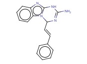 1,3,5-TRIAZINO[1,2-A]BENZIMIDAZOL-2-AMINE, 1,4-DIHYDRO-4-[(E)-2-PHENYLETHENYL]-